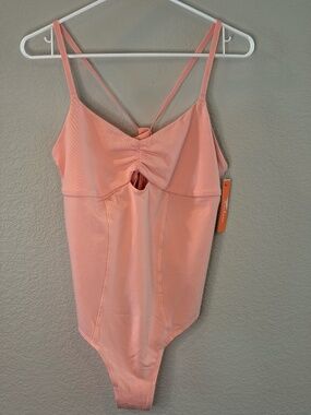Colsie Womens Solid Pink Bodysuit .  Size XL (38DD/40D)